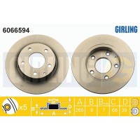 6066594 GIRLING Гальмівний диск