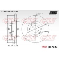 857023 MAXTECH Гальмівний диск