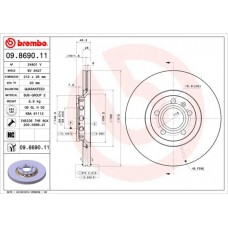 09.8690.11 BREMBO Гальмівний диск