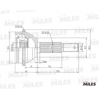 GA20124 MILES Шарнирный комплект, Привідний вал