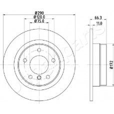 DP-0103 JAPANPARTS Гальмівний диск
