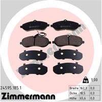 24595.185.1 ZIMMERMANN Комплект гальмівних колодок дисковий гальм
