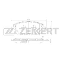 BS-1529 ZEKKERT Комплект гальмівних колодок дисковий гальм