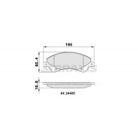 AB0068 BRAXIS Комплект гальмівних колодок дисковий гальм