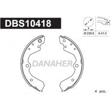 DBS10418 DANAHER Комплект гальмівних колодок
