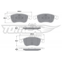 TX 16-41 TOMEX Brakes Комплект гальмівних колодок дисковий гальм