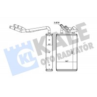 163900 KALE OTO RADYATÖR Теплообмінник обігрів салону