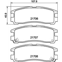 8DB 355 027-241 HELLA КомплеК т гальмівних колодок, дискове гальмо