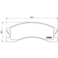 P 37 008 BREMBO Комплект гальмівних колодок дисковий гальм