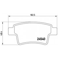 P 61 085 BREMBO Комплект гальмівних колодок дисковий гальм