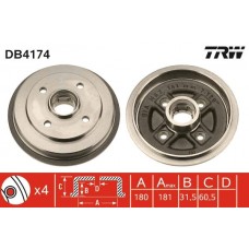 DB4174 TRW Гальмівний барабан