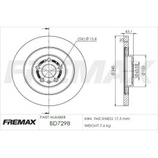 BD-7298 FREMAX Гальмівний диск