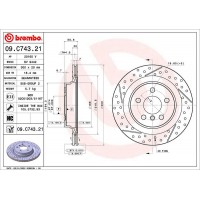 09.C743.21 BREMBO Гальмівний диск