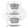 CBP01608 COMLINE Комплект гальмівних колодок дисковий гальм