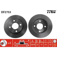DF2753 TRW Гальмівний диск