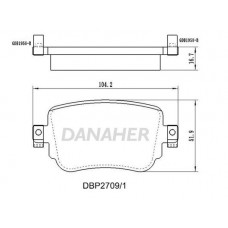 DBP2709/1 DANAHER Комплект гальмівних колодок дисковий гальм