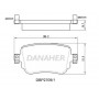 DBP2709/1 DANAHER Комплект гальмівних колодок дисковий гальм