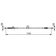 1 987 482 631 BOSCH Тросик, cтояночный тормоз