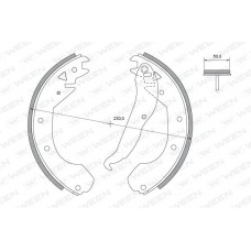 152-2206 WEEN Комплект гальмівних колодок