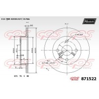 871522 MAXTECH Гальмівний диск