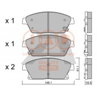 704-20101P IAP QUALITY PARTS Комплект гальмівних колодок дисковий гальм