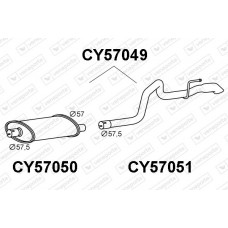 CY57049 VENEPORTE Глушник вихлопних газів кінцевий