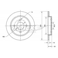 TX 70-47 TOMEX Brakes Гальмівний диск