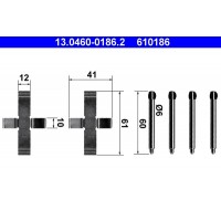 13.0460-0186.2 ATE Комплектуючі колодки дискового гальма