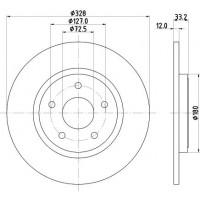 8DD 355 125-311 HELLA PAGID Гальмівний диск