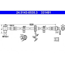 24.5143-0535.3 ATE Гальмівний шланг