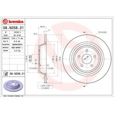 08.N258.21 BREMBO Гальмівний диск