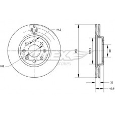 TX 70-85 TOMEX Brakes Гальмівний диск