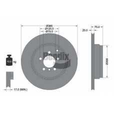 BDS1897 BENDIX Braking Гальмівний диск