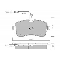 BPPE-1009 AISIN КомплеК т гальмівних колодок, дискове гальмо