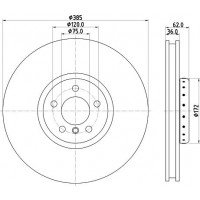8DD 355 120-731 HELLA PAGID Гальмівний диск