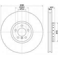 8DD 355 120-731 HELLA Гальмівний диск