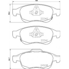 FK11387 KAISHIN Комплект гальмівних колодок дисковий гальм