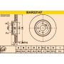 BAR22147 BARUM Гальмівний диск