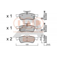 704-17005P IAP QUALITY PARTS Комплект гальмівних колодок дисковий гальм