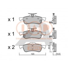 704-17005P IAP QUALITY PARTS Комплект гальмівних колодок дисковий гальм