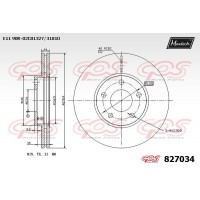 827034 MAXTECH Гальмівний диск