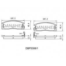 DBP5306/1 DANAHER Комплект гальмівних колодок дисковий гальм