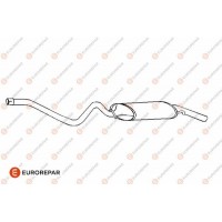 E12880L EUROREPAR Глушник вихлопних газів кінцевий