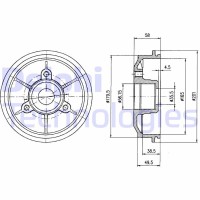 BF267 DELPHI Гальмівний барабан