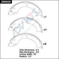 D8N028 ADVICS Комплект гальмівних колодок
