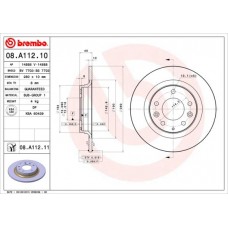 08.A112.11 BREMBO Гальмівний диск