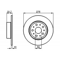 0 986 478 463 BOSCH Гальмівний диск