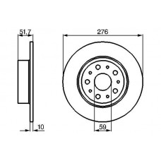0 986 478 463 BOSCH Гальмівний диск