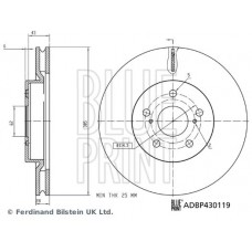ADBP430119 BLUE PRINT Гальмівний диск