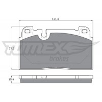 TX 17-14 TOMEX Brakes КомплеК т гальмівних колодок, дискове гальмо